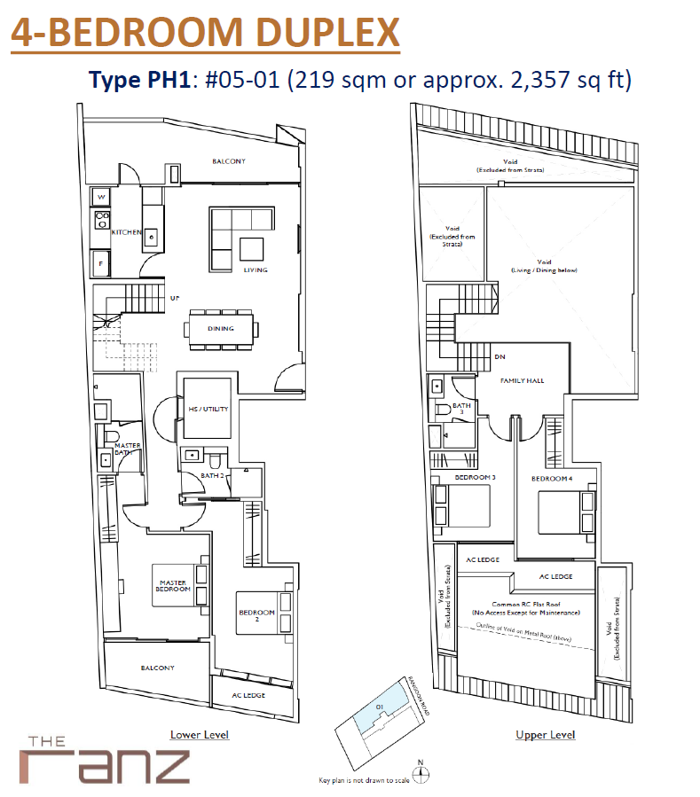 The Ranz 1 Bedroom Floor Plan 2